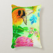 （昆虫）マルハナバチオンdandelion アクセントクッション (正面(垂直))