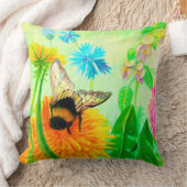 （昆虫）マルハナバチオンdandelion クッション (ブランケット)