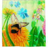 （昆虫）マルハナバチオンdandelion シャワーカーテン (正面)