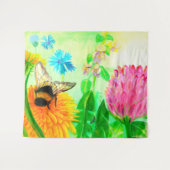 （昆虫）マルハナバチオンdandelion タペストリー (正面(横))