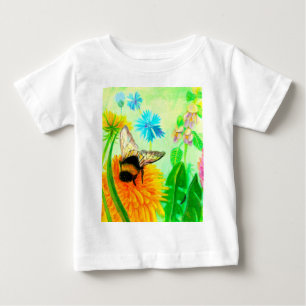 (昆虫)マルハナバチオンdandelion ベビーTシャツ