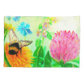 （昆虫）マルハナバチオンdandelion 枕カバー (裏面)