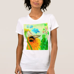 (昆虫)マルハナバチオンdandelion tシャツ