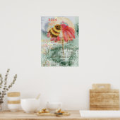 (昆虫)マルハナバチカレンダーより大きいポスター ポスター (キッチン)