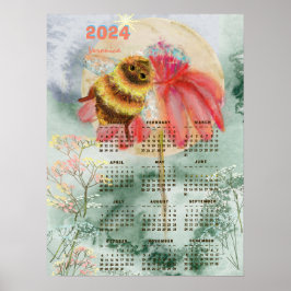 （昆虫）マルハナバチカレンダーより大きいポスター ポスター