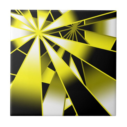 (昆虫)マルハナバチグラデーション塗り潰し透視投影スケッチ タイル (正面)