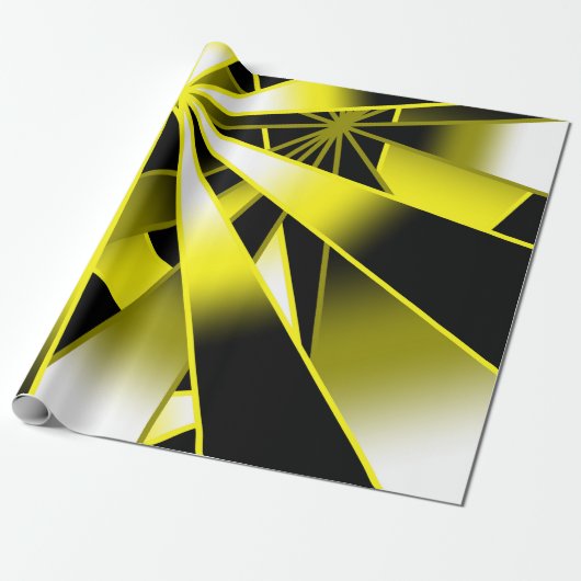 （昆虫）マルハナバチグラデーション塗り潰し透視投影スケッチ ラッピングペーパー (アンロールド)