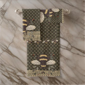 (昆虫)マルハナバチグリークレースブラウンイエロー バスタオルセット