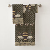 (昆虫)マルハナバチグリークレースブラウンイエロー バスタオルセット (インサイチュ)