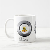 （昆虫）マルハナバチシルバーマグ コーヒーマグカップ (左)