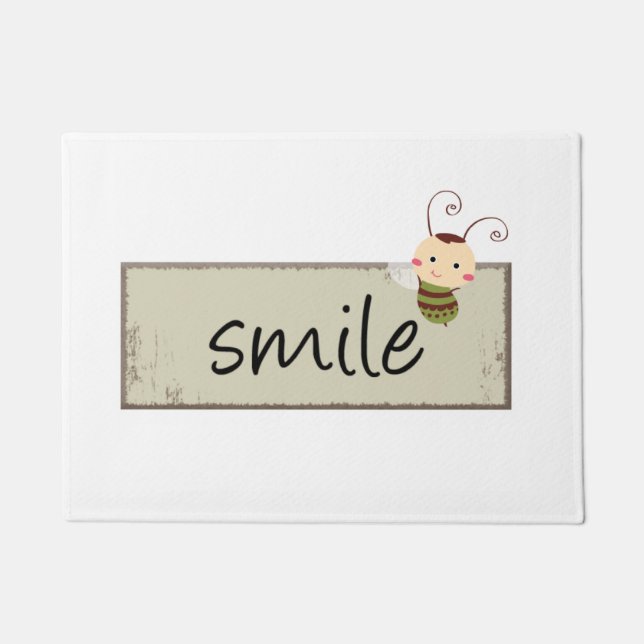 （昆虫）マルハナバチスマイルドアマット ドアマット (正面)