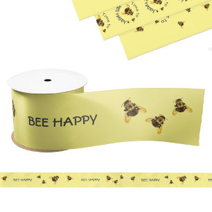 (昆虫)マルハナバチタイムBEEハッピーイエロー サテンリボン