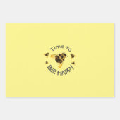 (昆虫)マルハナバチタイムBEEハッピーイエロー ラッピングペーパーシート (正面)