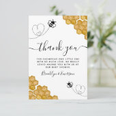 （昆虫）マルハナバチハニカムベビーシャワー サンキューカード (スタンド正面)