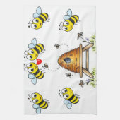 (昆虫)マルハナバチハンドタオル キッチンタオル (縦)