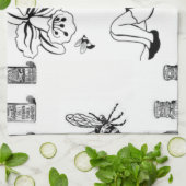 (昆虫)マルハナバチハンドタオル キッチンタオル (折り畳み)