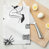 (昆虫)マルハナバチハンドタオル キッチンタオル (四つ折り)