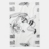 (昆虫)マルハナバチハンドタオル キッチンタオル (縦)