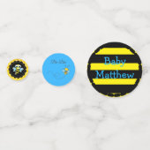 （昆虫）マルハナバチパーソナライズされたベビーシャワー紙吹雪 コンフェッティ (裏面)