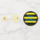 （昆虫）マルハナバチパーソナライズされたベビーシャワー紙吹雪 コンフェッティ (裏面)