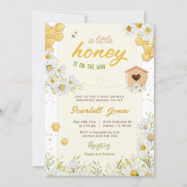 （昆虫）マルハナバチビーベイビーシャワーリトルハニースウィートデイジー 招待状