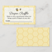 (昆虫)マルハナバチベビーシャワーおむつラッフルインサート エンクロージャーカード (正面/裏面)