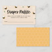 (昆虫)マルハナバチベビーシャワーおむつラッフル エンクロージャーカード (正面/裏面)