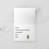 （昆虫）マルハナバチベビーシャワーサンキューカード カード (内部)