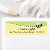 (昆虫)マルハナバチベビーシャワー住所 シール、カラーブロック ラベル (インサイチュ)