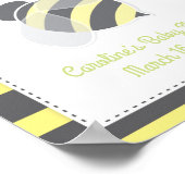 （昆虫）マルハナバチベビーシャワー歓迎サイン ポスター (角)