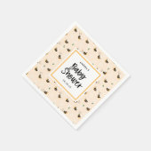 （昆虫）マルハナバチベビーシャワー スタンダードカクテルナプキン (角)