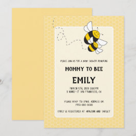 （昆虫）マルハナバチママは赤ちゃんシャワーの招待状 招待状
