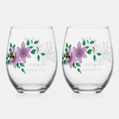 （昆虫）マルハナバチラベンダーフラワーイエロー ステムなしワイングラス (裏面)