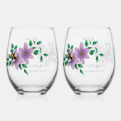 （昆虫）マルハナバチラベンダーフラワーイエロー ステムなしワイングラス (正面)