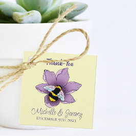 （昆虫）マルハナバチラベンダーフラワーイエロー フェイバータグ