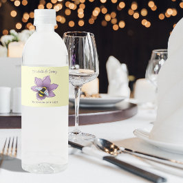 （昆虫）マルハナバチラベンダーフラワーイエロー ペットボトルラベル