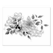 （昆虫）マルハナバチラベンダーフラワーイエロー ラバースタンプ (インプリント)