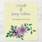 （昆虫）マルハナバチラベンダーフラワーイエロー ワインラベル (シングルラベル)