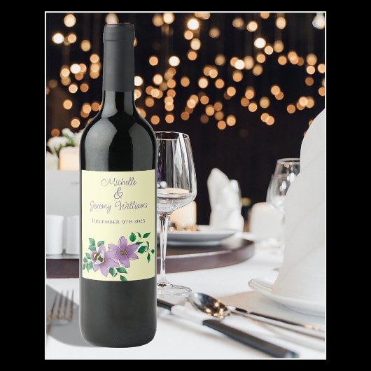 （昆虫）マルハナバチラベンダーフラワーイエロー ワインラベル