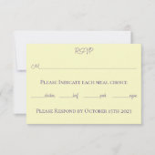 （昆虫）マルハナバチラベンダーフラワーイエロー 出欠カード (正面)