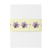 （昆虫）マルハナバチラベンダーフラワーイエロー 招待状ベリーバンド (裏面例)