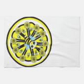 （昆虫）マルハナバチレモンキッチンハンドタオル キッチンタオル (横)
