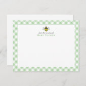 （昆虫）マルハナバチ名門私立校風の新生児文房具 ノートカード (正面/裏面)