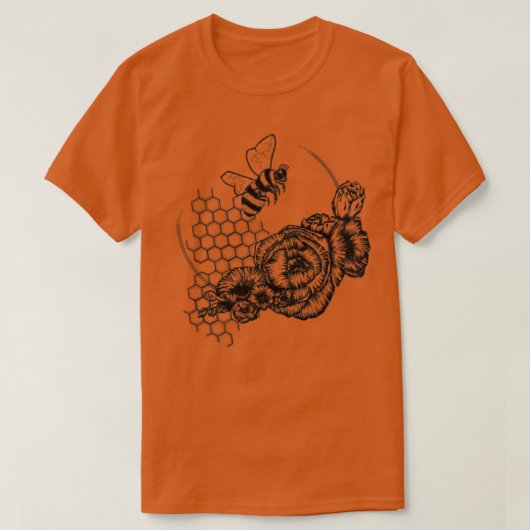 (昆虫)マルハナバチ園 Tシャツ (デザイン正面)
