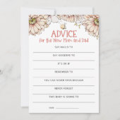 (昆虫)マルハナバチ推測ママまたはパパ赤ちゃんシャワーゲーム サンキューカード (正面)