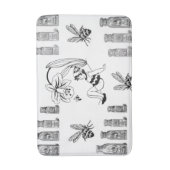 （昆虫）マルハナバチ浴室浴場 バスマット (正面縦)