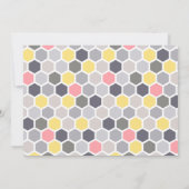 （昆虫）マルハナバチ甘いAs Can Bee Girl Baby Shower 招待状 (裏面)