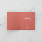 （昆虫）マルハナバチ花模様コーラルベビーシャワーサンキューカード サンキューカード (内部)