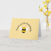 (昆虫)マルハナバチ誕生日パーティーサンキューカード カード (黄色い花)