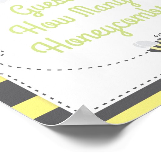 (昆虫)マルハナバチ赤ちゃんシャワー推測ゲームの記号の数 ポスター (角)